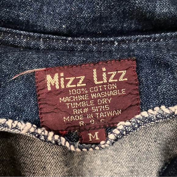 VTG Mizz Lizz Women’s Denim Blue 90s Indie Jean Jacket Size Medium - Picture 2 of 8
